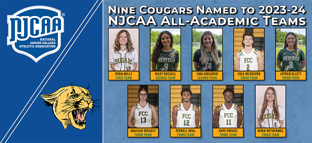 Nine Cougar Student-Athletes Received NJCAA All-Academic Honors