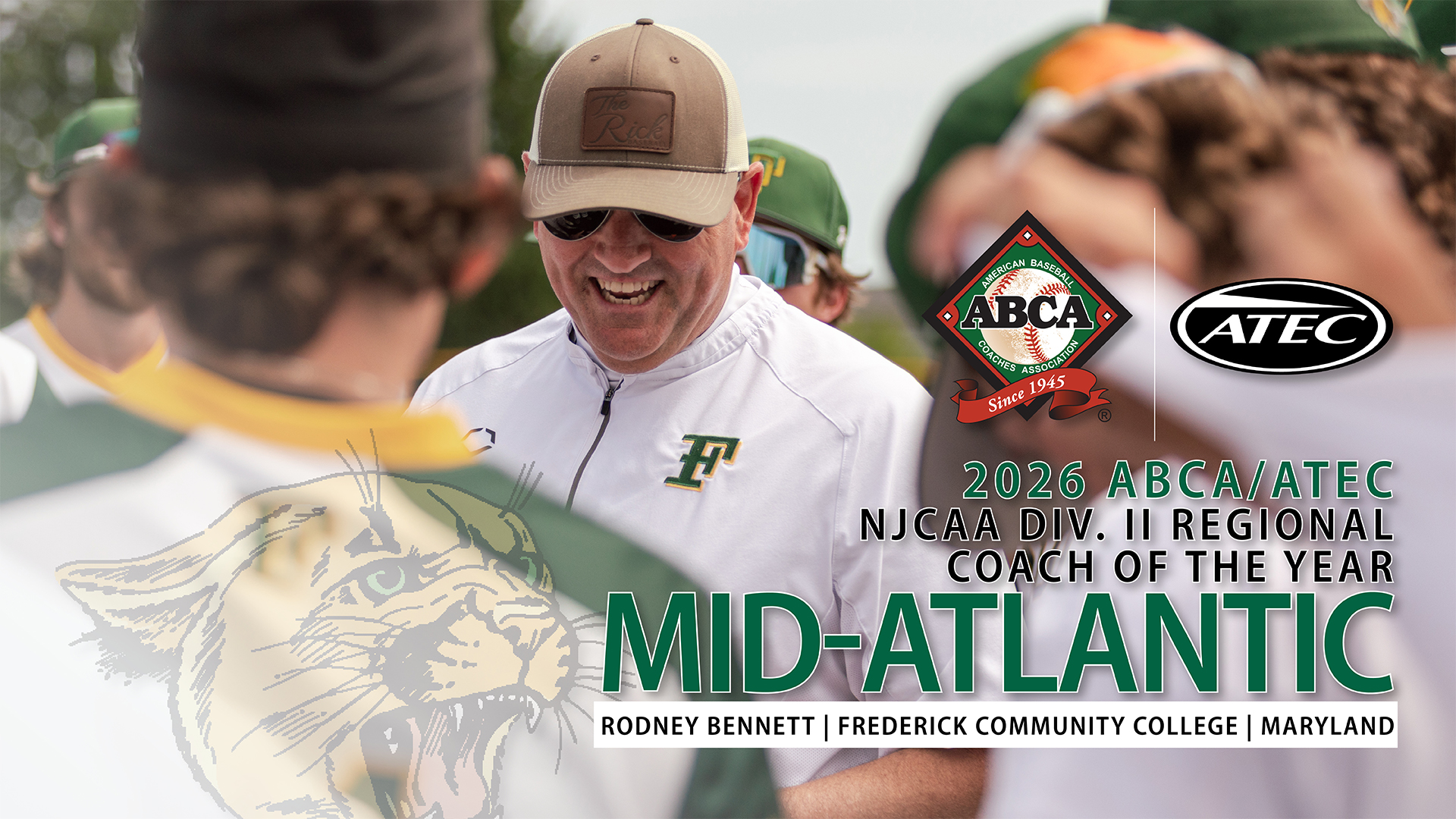 Bennett&nbsp;Earns 10th&nbsp;ABCA/ATEC NJCAA DII Regional Coach of the Year Honor